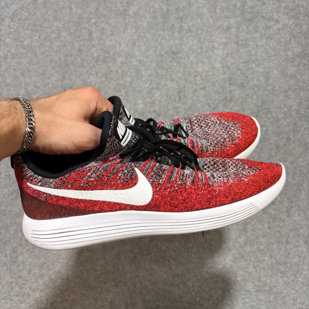 Nike Lunarepic Low Flyknit 2 University Red Black Mens 13 863779-005